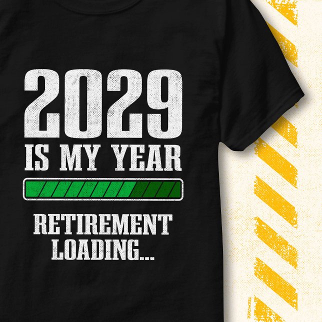 Funny Progress Bar Retired 2029 Retirement Loading T-Shirt (Von Creator hochgeladen)