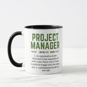 Funny Project Manager Wörterbuchdefinition, Spaß Tasse