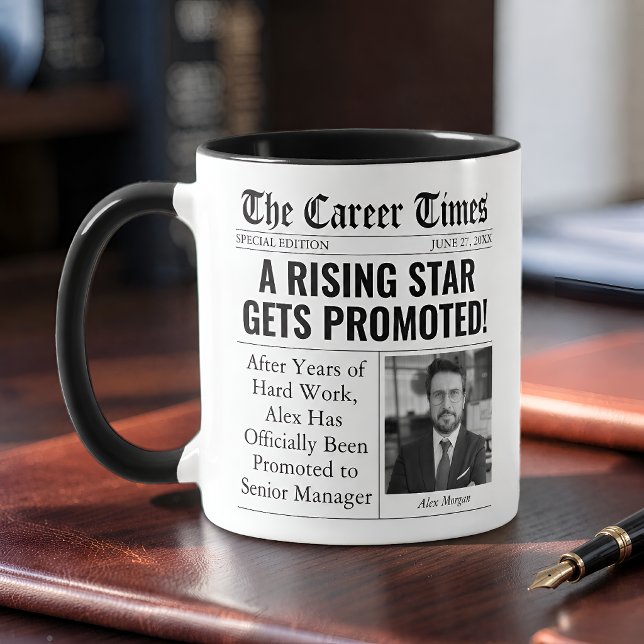 Funny Promotion Gift Custom Newspaper Headline Tasse (Von Creator hochgeladen)