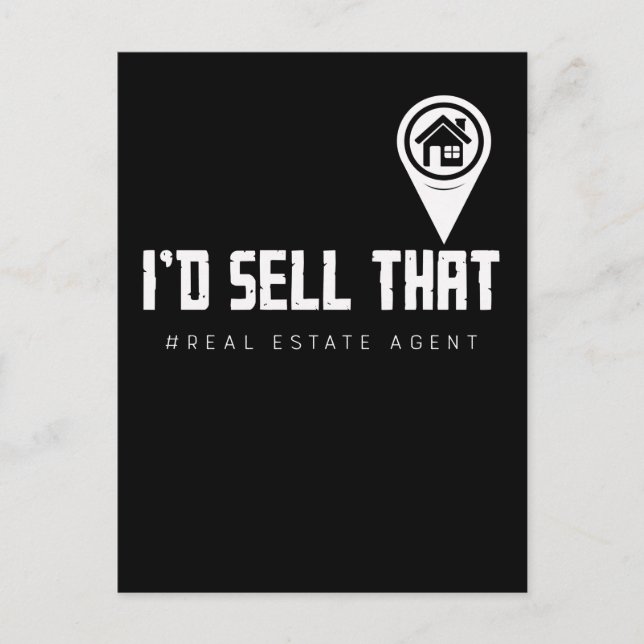 Funny Property Broker Fun Real Anwesen Agent Postkarte (Vorderseite)