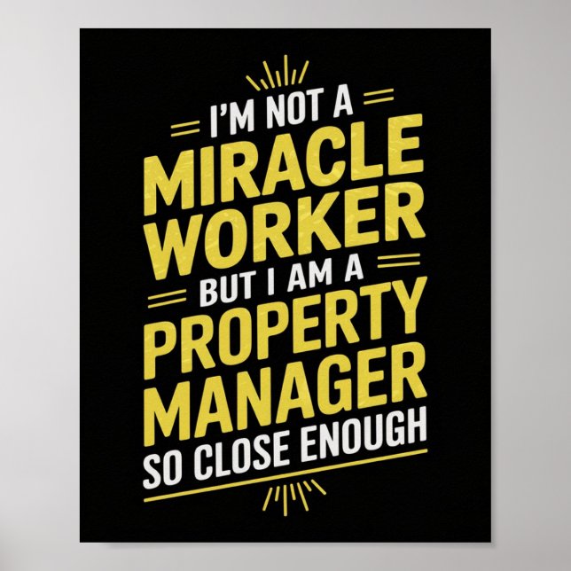 Funny Property Manager Wall Art - Ich bin kein Mir Poster (Vorne)
