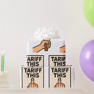 Funny Protest Sign Tarif dieser Mittelfinger Geschenkpapier