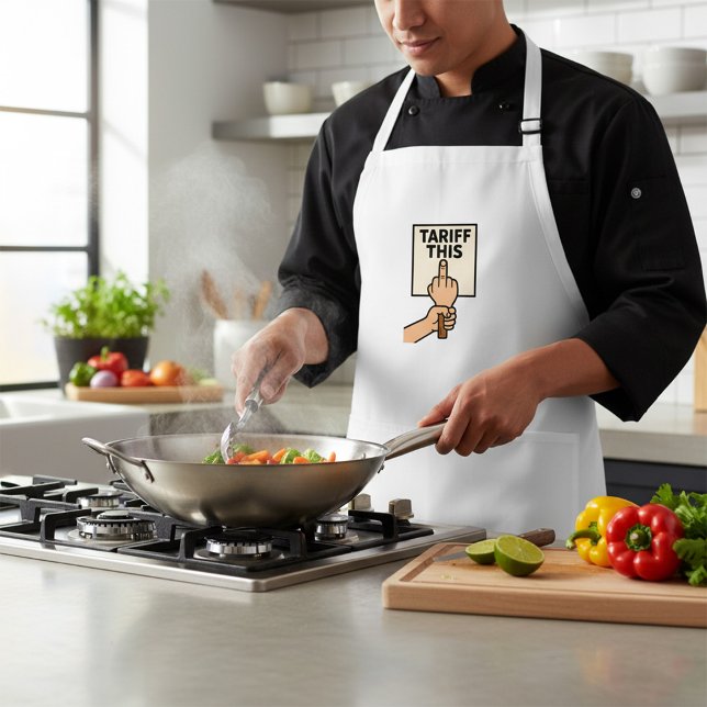 Funny Protest Sign Tarif dieser Mittelfinger Schürze (Von Creator hochgeladen)