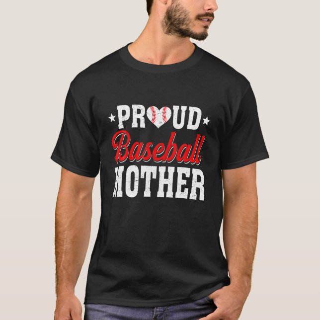 Funny Proud Baseball Mutter Sport Lover Mütter Da T-Shirt (Vorderseite)
