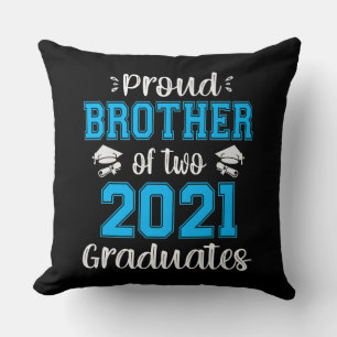 Funny Proud Brother of 2021 Graduates T - Shirt Kissen