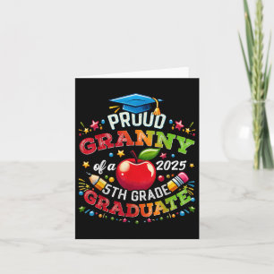 Funny Proud Granny von einer Cl of 2025 5th Grade Karte