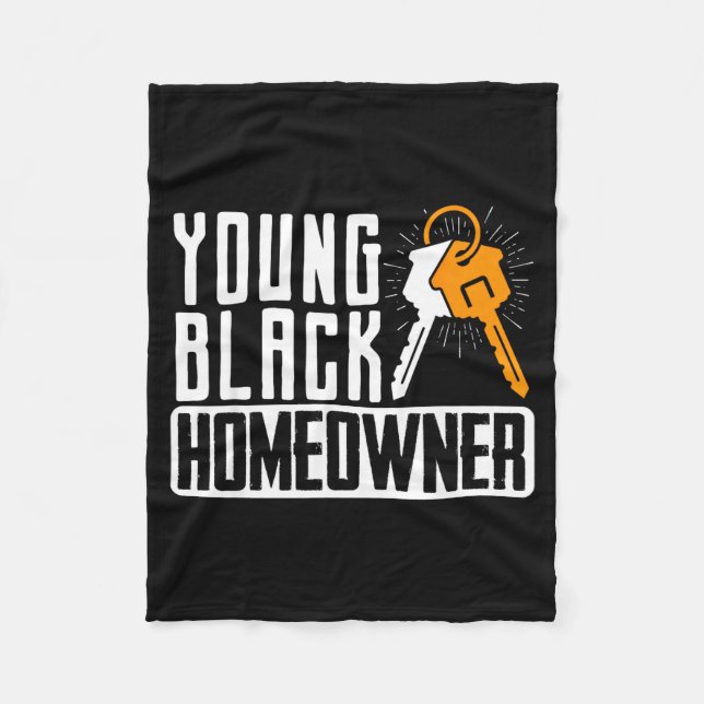Funny Proud New House Young Black Homeowner Housew Fleecedecke (Vorderseite)