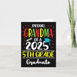 Funny Proud Oma von einer Cl of 2025 5th Grad Grad Karte