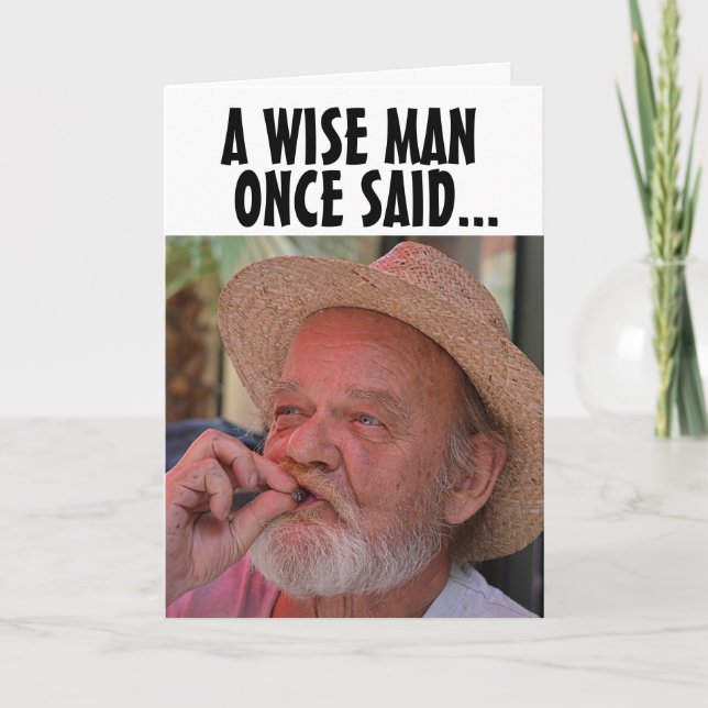 FUNNY PRUNES, DAMIT SIE IHM DIE GEBURTSKARTE GEKAC KARTE (Vorderseite)