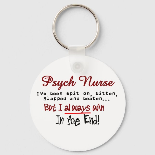 Funny Psych Nurse T - Shirt und Geschenke Schlüsselanhänger (Vorderseite)