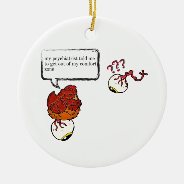 Funny Psychiatrist Geschenke Keramik Ornament (Vorne)