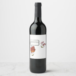 Funny Psychiatrist Weinetikett