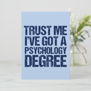 Funny Psychology Graduation Psychologist Quote Karte