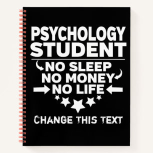 Funny Psychology Uni Student kein Leben oder Geld Notizbuch