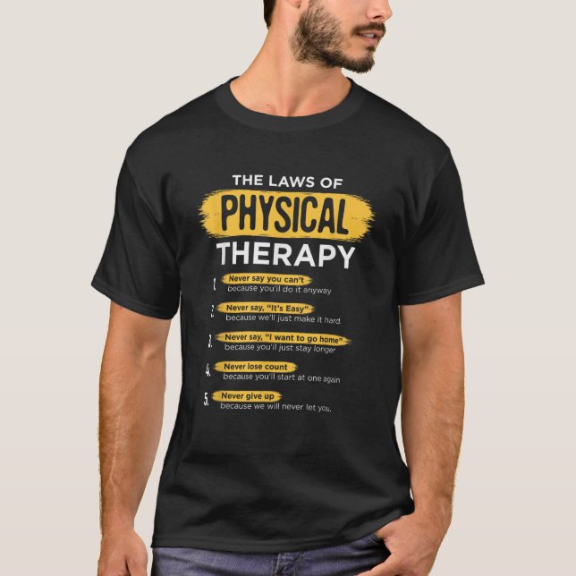 Funny PT Physikalische Therapie Geschenk Therapist T-Shirt (Vorderseite)
