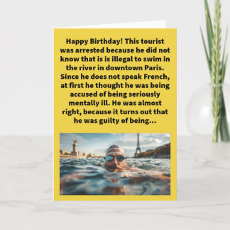 Funny Puck in Seine glücklich Geburtstag Karte