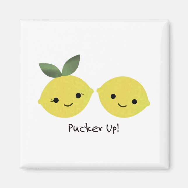 Funny Pucker Up Lemons Magnet (Vorne)
