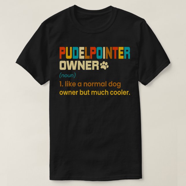Funny Pudelpointer Vintag Retro Vater Geschenk T-Shirt (Design vorne)