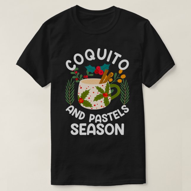 Funny Puerto Rico Coquito und Pastells Saison Bori T-Shirt (Design vorne)