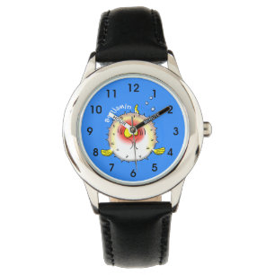 Funny Puffer Fish porcupfish Cartoon Armbanduhr