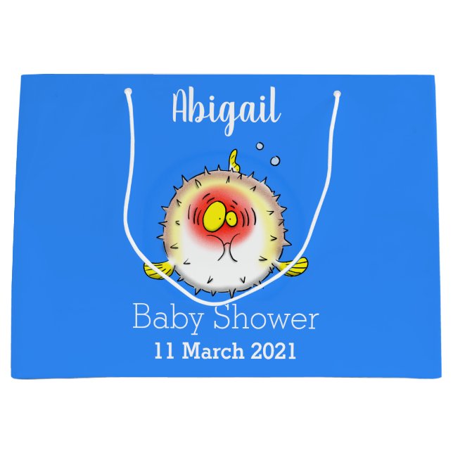 Funny Puffer Fish porcupfish Cartoon Große Geschenktüte