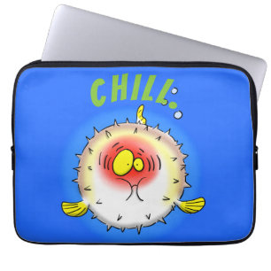 Funny Puffer Fish porcupfish Cartoon Laptopschutzhülle