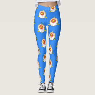 Funny Puffer Fish porcupfish Cartoon Leggings