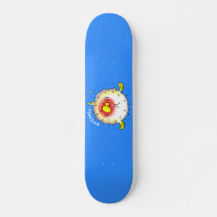 Funny Puffer Fish porcupfish Cartoon Skateboard