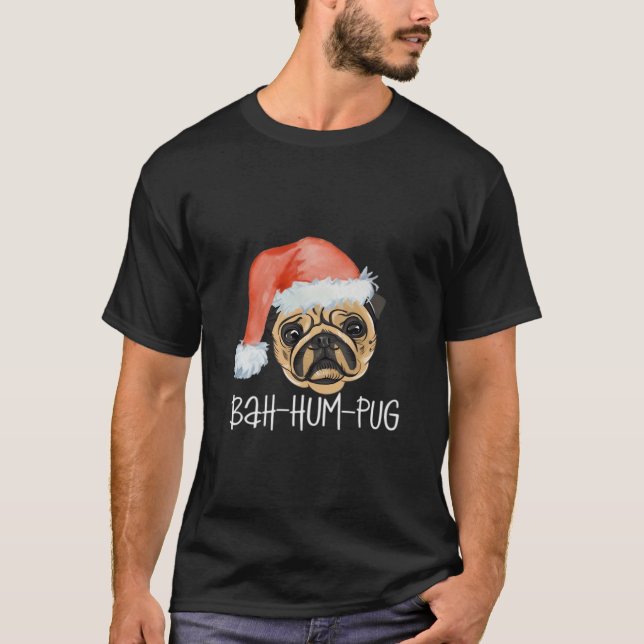 Funny Pug Christmas Dog Mom Dad Pajamas Oversized  T-Shirt (Vorderseite)