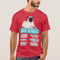 Funny Pug , Pug Rules , Pug Lover , Pug Owner