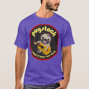 Funny PugStocks Spielen Gitarren 3 Tage Möpse T-Shirt