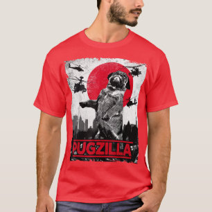 Funny Pugzilla Mops Dog T-Shirt