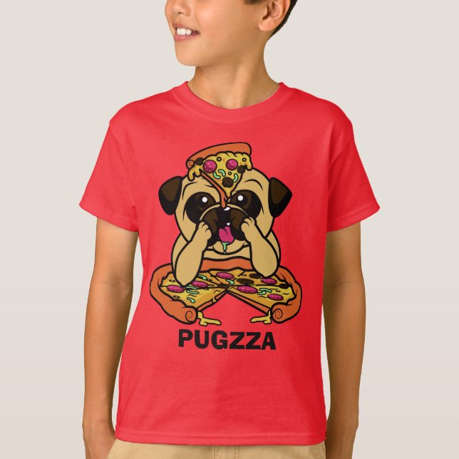 Funny PUGZZA (Pizza) Shirts & Jackets (Vorderseite)