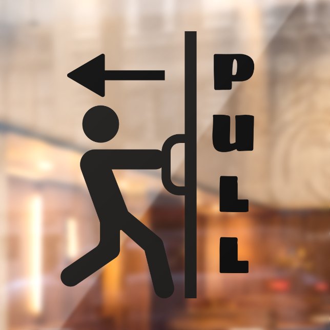 Funny Pull Stickman Glass Door Window Sign Fensteraufkleber (Blatt 2)