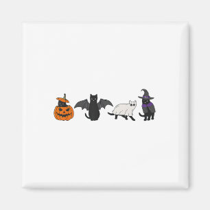 Funny Pumpkin Cat Ghost Black Cat Halloween für Ca Magnet