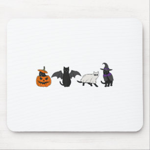 Funny Pumpkin Cat Ghost Black Cat Halloween für Ca Mousepad