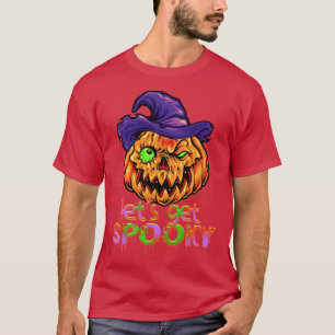 Funny Pumpkin erhalten Spooky Beängstigenden Hallo T-Shirt