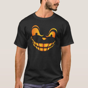 Funny Pumpkin Face Boys Girls Kinder Albernes Hall T-Shirt