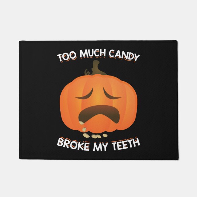 Funny Pumpkin Halloween Candy Gift Fußmatte (Vorderseite)