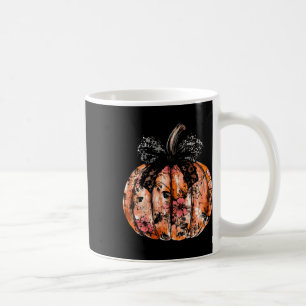 Funny Pumpkin Happy Halloween Lace Coquette Bow Gi Kaffeetasse