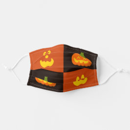 Funny Pumpkin Jack-O-Lantern Halloween-Muster Mund-Nasen-Maske Aus Stoff