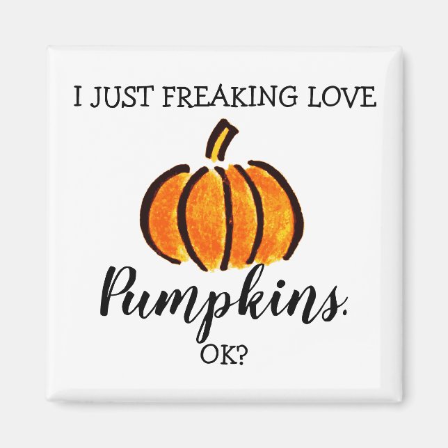 Funny Pumpkin Liebe Fall Saison Magnet (Vorne)
