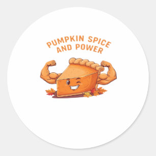 Funny Pumpkin Pie Erntedank Classic T - Shirt.png Runder Aufkleber