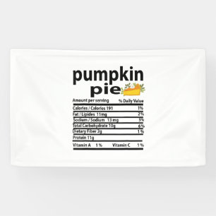 Funny Pumpkin Pie Nutrition Fakt für Erntedank Banner