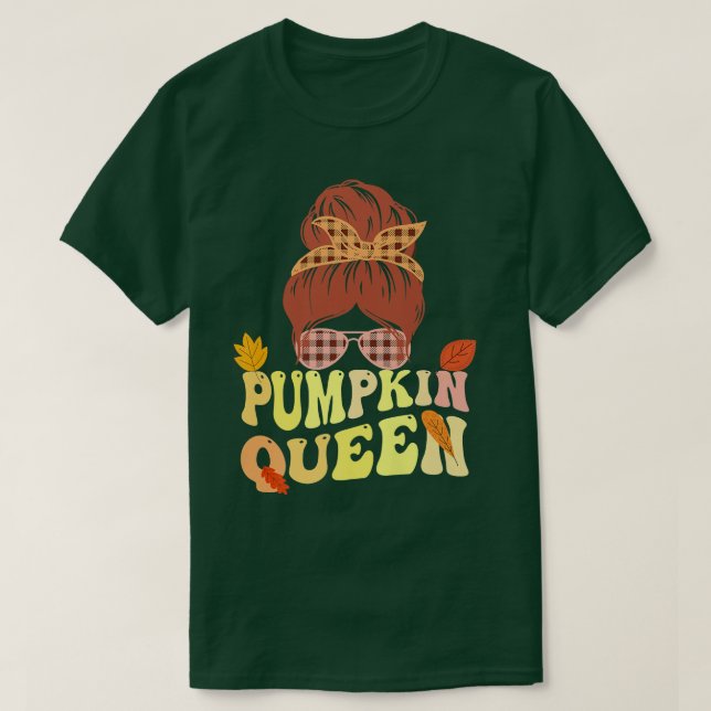 Funny PUMPKIN QUEEN Halloween Carver Lady Fall Car T-Shirt (Design vorne)