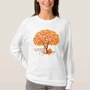 Funny Pumpkin & Squash Verstecken hinter Ahornbaum T-Shirt