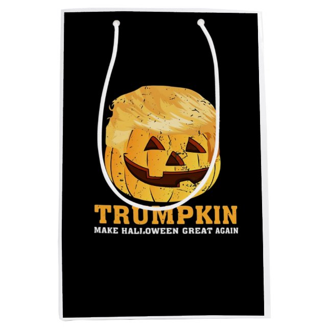 Funny Pumpkin Trumpkin Halloween Mittlere Geschenktüte (Vorderseite)