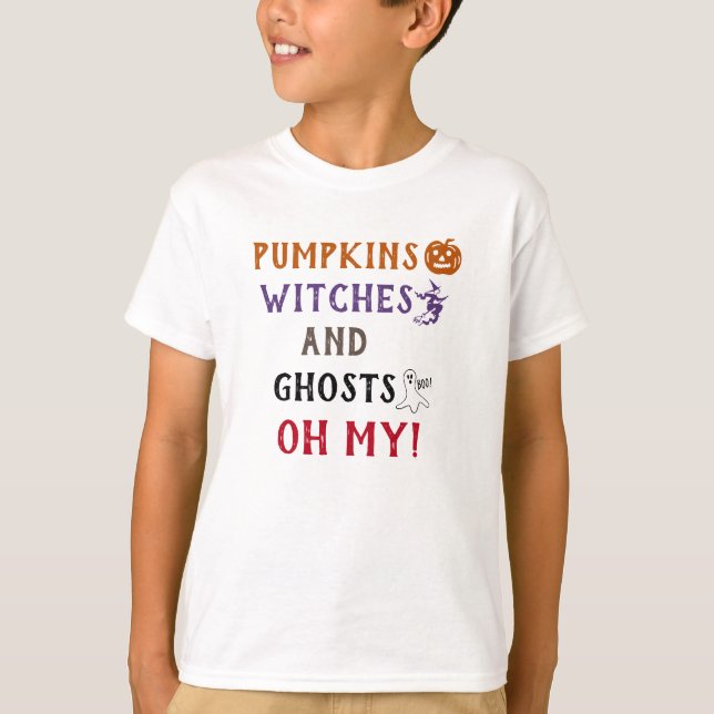 Funny Pumpkins Hexen Ghosts Oh mein Zitat T-Shirt (Vorderseite)