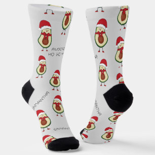Funny Pun Avocado Red Gray Socks Socken