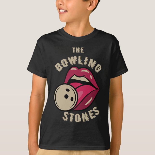 Funny Pun Bowling Stone  T-Shirt (Vorderseite)